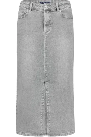 Red Button Rok Sibelle Skirt Grey Denim Srb4467 20 Grey Dames Maat - W34