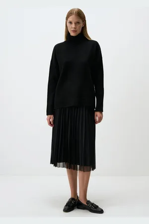 Jimmy Key Zwarte Geplooid Midi-Rok