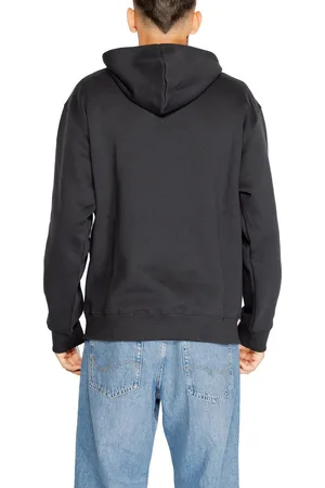 New Balance Zwart Katoenen Sweatshirt Met Capuchon Met Lange Mouwen En Zakken Aan De Voorkant