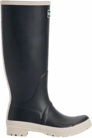 Barbour Regenlaars Women Abbey Tall Welly Black White Pepper-Schoenmaat 37