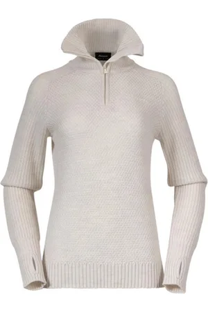 Bergans Trui Women Ulriken Jumper Vanilla White-XL
