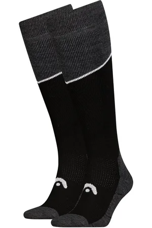 Head Skisokken Kneehigh - 2 paar - Black / Grey Melange - Maat 31/34