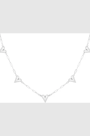 Yehwang Ketting - Hearts unfolded - Zilverkleurig - Stainless steel