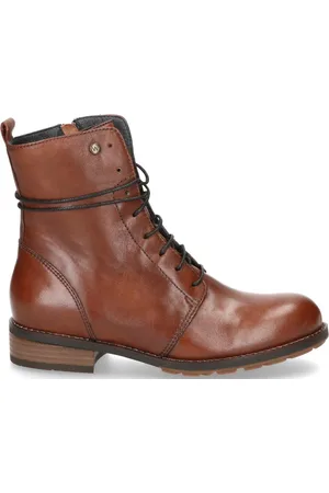 Wolky Dames - cognac/caramel - enkellaarzen - maat 39