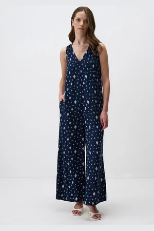 Jimmy Key Jumpsuit Met Gedessineerde Zak En V-Hals Zonder Mouwen