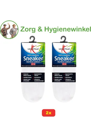 Lucovitaal 2x - Bamboe Sneakersok 35-38 - Voordeelverpakking