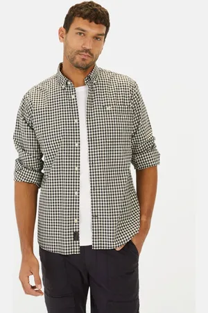 Camel Active Geruit lang mouw shirt gemaakt van katoen - Maat menswear-3XL