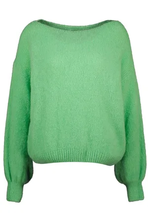AMELIE & AMELIE Trui model Almeria kleur licht groen maat TU