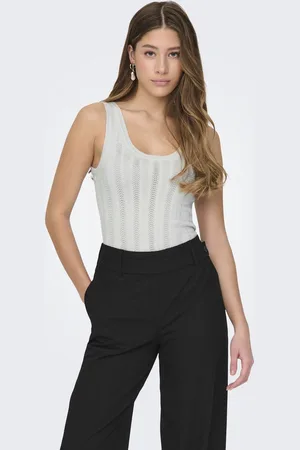 JDY Beauty SL Glitter Structured Knit Tanktop Dames - Maat L
