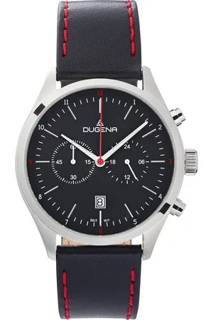 DUGENA Herenhorloges quartz analoog One Size Zwart 32019401
