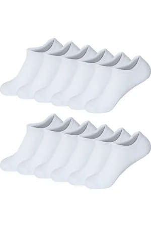 Gianvaglia Sneaker Sokken Heren Dames - 12 paar - Katoen - - Maat 41-46 - Korte Sokken - Sneakersokken Unisex SK-500-White
