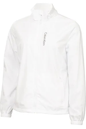 Calvin Klein Dames Hooded Windbreaker White