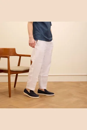 Van Lier Heren - Navy blauwe suède loafers - Maat 46