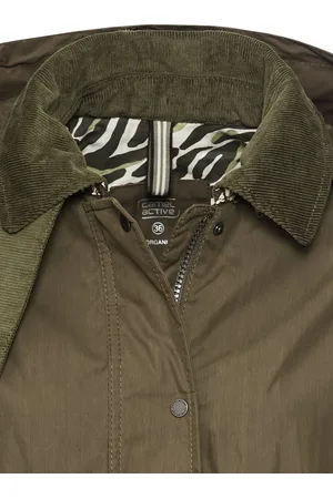 Camel Active Blouson met corduroy kraag - Maat womenswear-40 - Donker Khaki