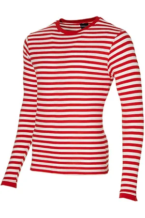 Apollo Party T-shirt heren lange mouwen - Strepen - - Maat L - Carnaval - Carnavalskleding heren - Carnavalskleding - Feestkleding
