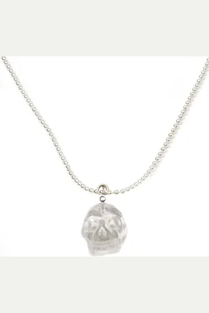 IBIZA MEN MENS JEWELLERY Heren ketting rvs ballchain schedel kristal