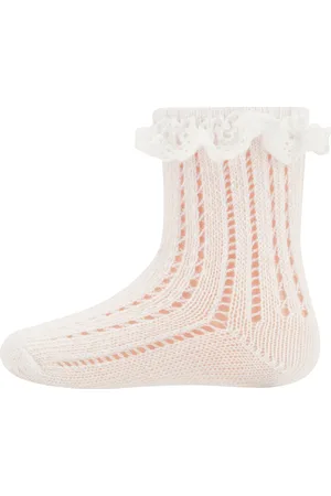 Ewers Ruche Festive Babysokjes - Mt. 17/18 - Offwhite