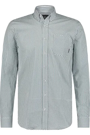 BLUE FIELDS Overhemd Shirt Ls Print 21443008 1155 Mannen Maat - XL