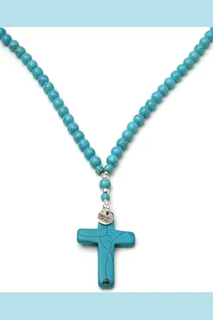 IBIZA MEN MENS JEWELLERY IbizaMen - heren - ketting - Turkoois - turquoise - 8mm - 80cm