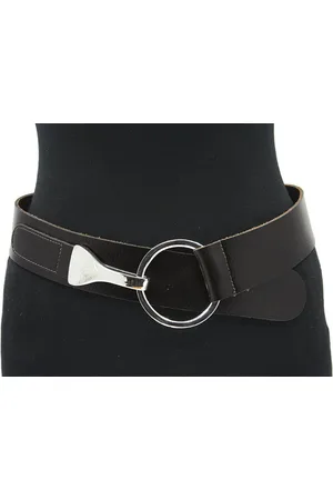 A-zone Dames afhangriem - dames riem - 4.5 cm breed - - Echt Leer - Taille: 90cm - Totale lengte riem: 105cm