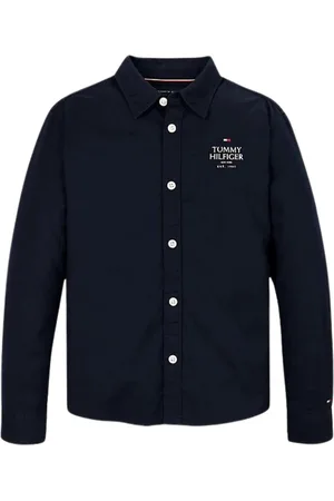 Tommy Hilfiger Kids TH logo Regular Oxford Shirt - - 14 jaar