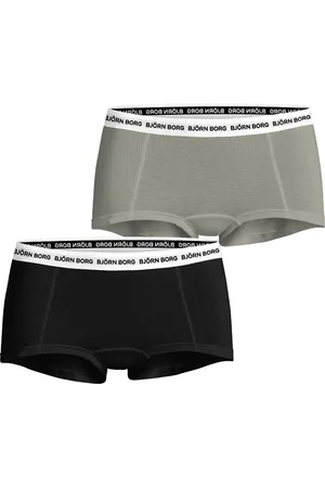 Björn Borg Core Dames Minishorts - Boxers met korte pijpen - 2 stuks - Zwart/Groen - Maat XL