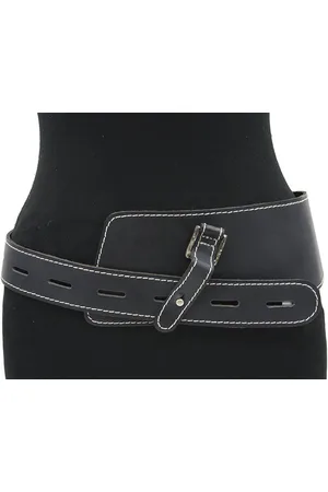 A-zone Dames afhangceintuur - dames riem - 10cm breed - - Echt Leer - Taille: 95cm - Totale lengte riem: 110cm