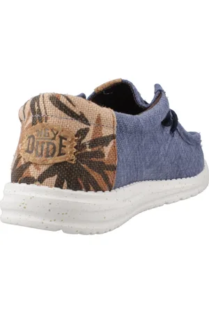 Hey dude Wally Palm Jute Heren Instappers Navy Blazer/Chili Red - Maat 45
