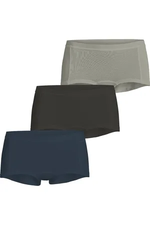 Björn Borg Dames Minishorts - 3 Stuks - Blauw/Zwart/Groen - Katoen - Maat S - Dames Boxershorts