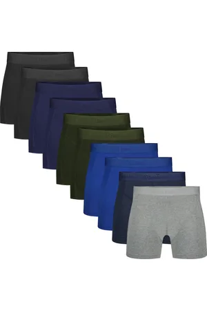 Bamboo Basics Boxershorts Rico (10-pack) - Zwart, Navy, Army, Blauw, Jeans Melange & Grey Melange XXL
