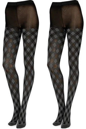 Merry Style Dames Panty 2 Pack - 60 DEN- Gedessineerd - 3D-technologie - Polyamide – – L - MS-GB-317