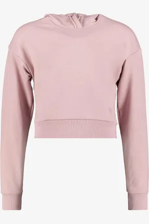 Osaga Cropped meisjes hoodie lichtroze - Maat 164