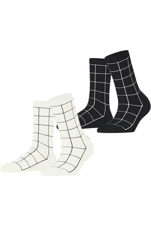 ESPRIT Sokken Sketched Grid 2-Pack