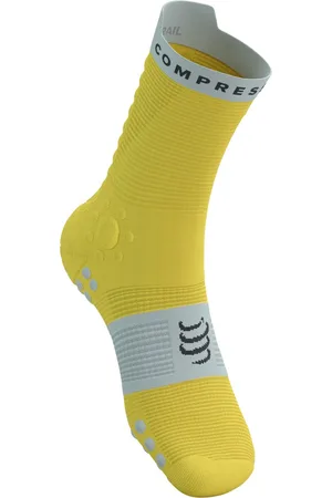 Compressport Pro Racing Socks V4.0 Trail - Maize/Dawn Blue - Trailrunsokken- Hardloopsokken
