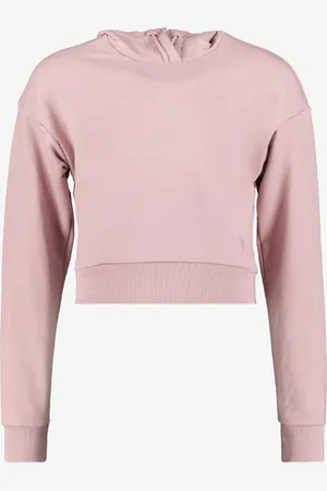 Osaga Cropped meisjes hoodie lichtroze - Maat 128