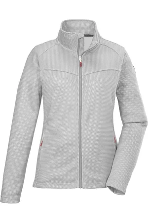 Killtec KOS 90 Women Fleece Jacket - Outdoorvest - Dames - Silvergrey/White - Maat 44