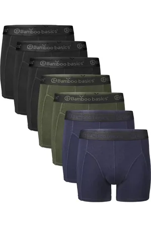 Bamboo Basics Comfortabel & Zijdezacht Rico - Bamboe Boxershorts Heren (Multipack 7 stuks) - Onderbroek - Ondergoed - Navy, Army & Zwart - XL