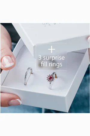 Ixxxi Jewelry-On the go ring set Lucia-Zilverkleurig-Dames Sieraden geschenkset