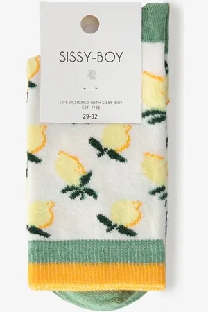 Sissy-Boy Witte sokken met all-over lemons