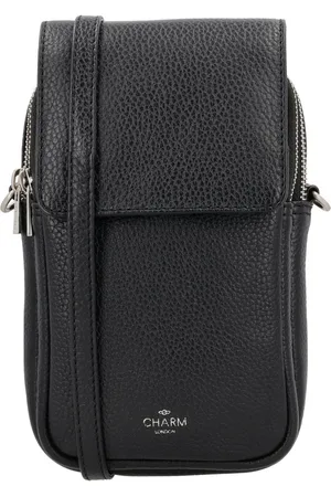Charm London Washington Telefoontasje - Telefoon - Pasjes - Crossbody - Schoudertas - - 100% Leer