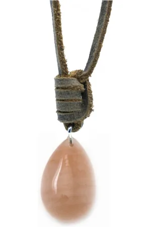 IBIZA MEN MENS JEWELLERY Heren ketting - lerenveter sunstone drop