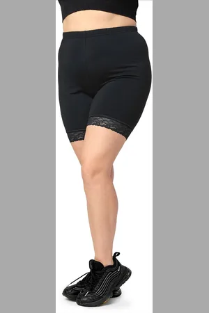 Merry Style – Leggings - Grote Maten – Panty met Kant - Dames – Kort – Katoen – DonkerMelange – – 4XL - MS-MS10-453-LE