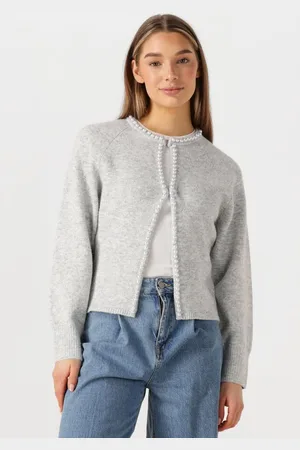 Neo Noir Lily Pearl Knit Cardigan Truien & vesten Dames - Sweater - Hoodie - Vest- - Maat 44
