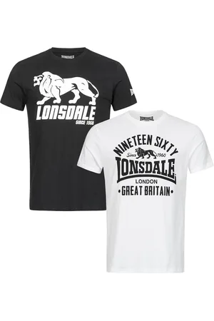 Lonsdale London Herren T-Shirt normale Passform Doppelpack BYLCHAU