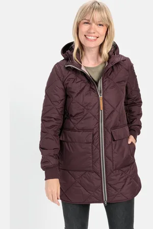 Camel Active Gewatteerde jas gemaakt van gerecycled polyester - Maat womenswear-48 - Donkerrood