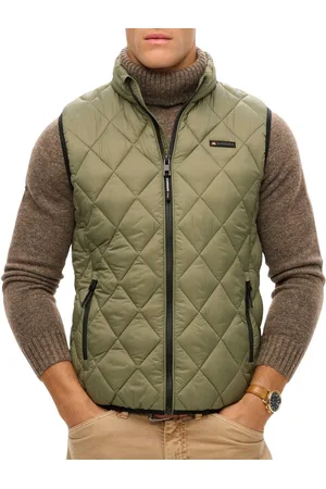 Superdry Diamond Quilt Fuji Lite Bodywarmer Heren - Maat S