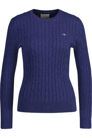 GANT Gebreide trui STRETCH COTTON CABLE C-NECK