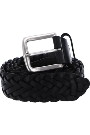 Marc O’ Polo Leren Riem 35mm Braided Leather Belt W85 Zwart