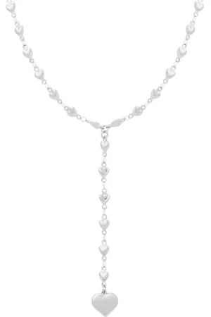 Yehwang Enchanted ketting met hartjes - - Minimalistische ketting - Stainless Steel (verkleurt niet!) - Zilveren ketting - Necklace - Waterproof - 39 + 5 cm - Kerst ketting - Kerst sieraden - Sinterklaas - Cadeau - Valentijn - Moederdag