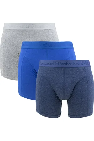 Bamboo Basics Heren 3P boxers rico grijs & blauw